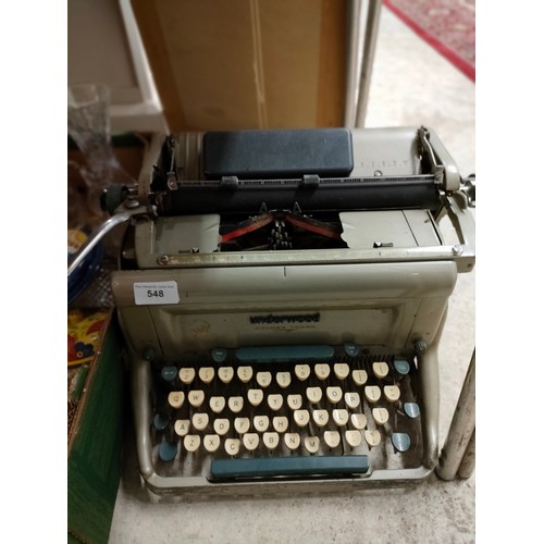 548 - Underwood typewriter.