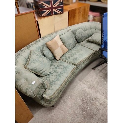 538 - Antique chesterfield low 3 seater couch.