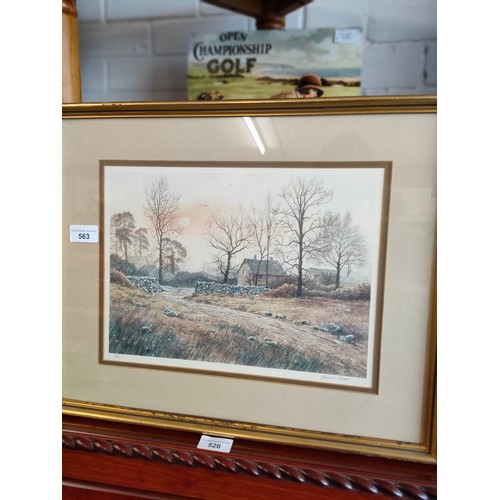 563 - Limited Edition Print 7/500 depicting countryside scene signed malcolm butts .