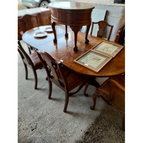 305a - Antique dinning room table with chairs and matching sideboard .