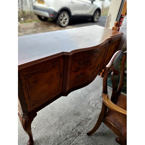 305a - Antique dinning room table with chairs and matching sideboard .