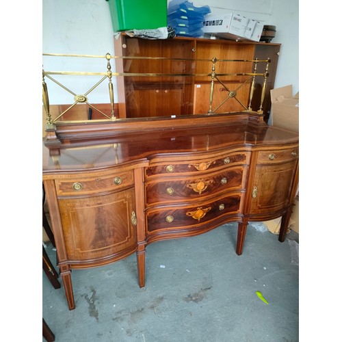 224a - Large Impressive Georgian large buffet cabinet with brass fixing to back fitted with a cooler compar... 