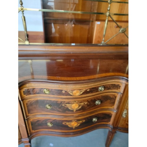 224a - Large Impressive Georgian large buffet cabinet with brass fixing to back fitted with a cooler compar... 