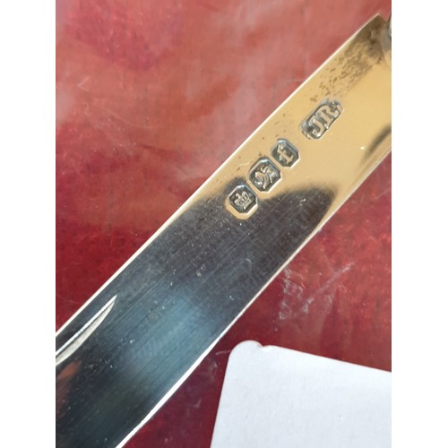 8 - Silver Hallmarked Mother Of Pearl Handled Fruit Knife Beautiful Piece