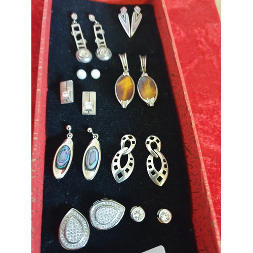 17 - Beautiful Selection Of Silver Ear Rings Celtic Designs ect