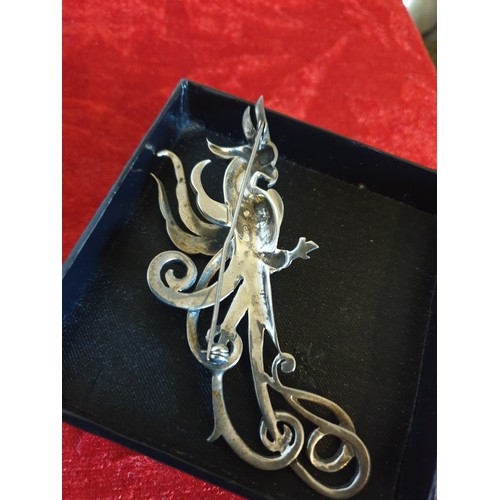 20 - Absolutely Beautiful Silver And Marcasite Large Bird Of Paradise Brooch