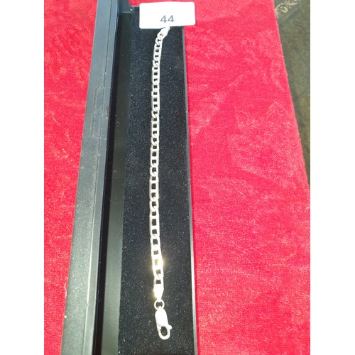 44 - Good Quality Silver Figaro Bracelet