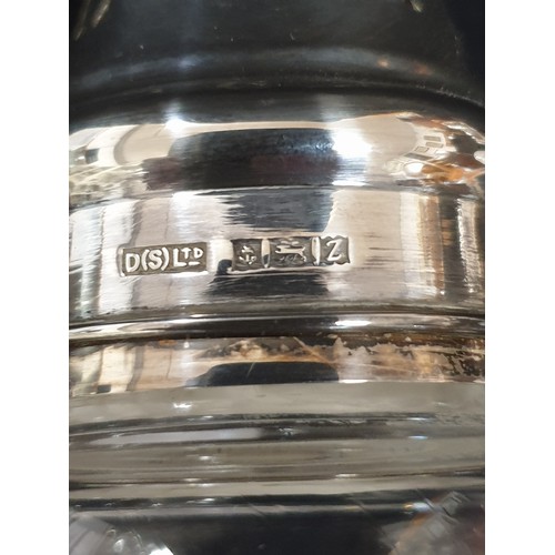 49 - Silver Hallmarked Cut Glass Sugar sifter