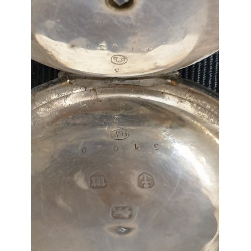 4 - Beautiful Ladies Silver Hallmarked Pocket Watch Lovely Enamel Dial With Centre Floral Display  Dated... 