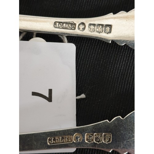 7 - Stunning Pair Of Early Victorian Glasgow Silver Hallmarked Ladles Makers JM Jnr 98g