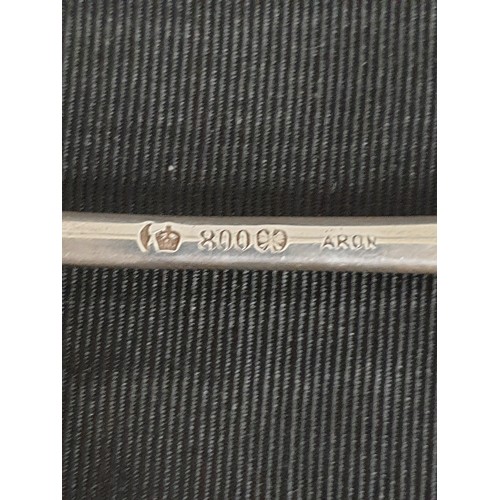 17 - Large German Silver 800 Grade Serving Spoon 71g 21cms