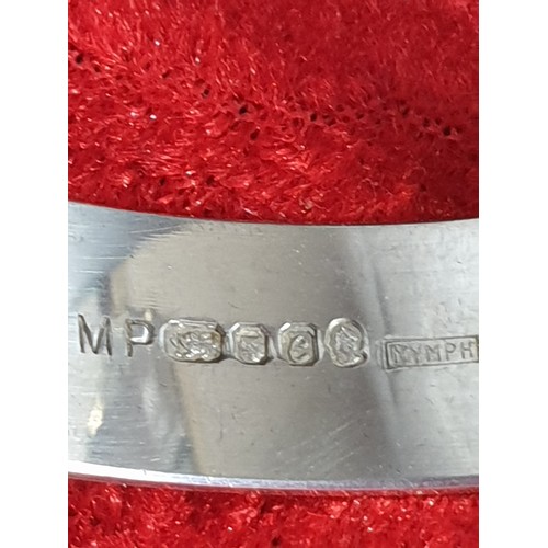 26 - Heavy Diamond Cut Silver Hallmarked London Bangle Weight 21.52g