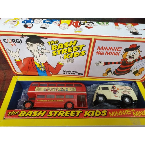 195 - Corgi Boxed Bash Street Kids And Minnie The Minx Models And Lledo Bunty No 1 And Final Issue Commemo... 