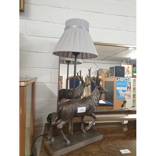 175 - Beautiful Scottish Stag Table Lamp With Shade