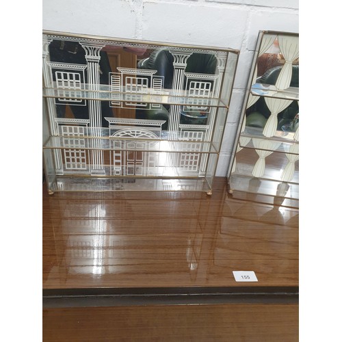 177 - 2 Lovely Brass And Glass Display Cabinets For Displaying Small Collections Suit Antique Shop