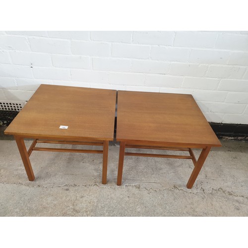 145 - Pair Nice Retro 1970s Occasional Tables With Spar Undershelfs