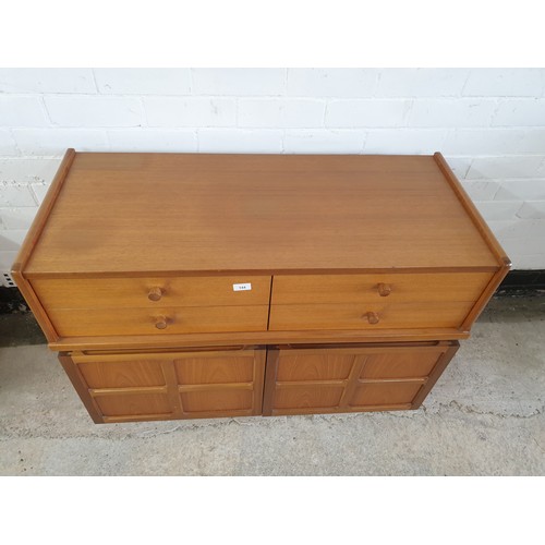 144 - Stunning Little Nathan 1970s 4 Drawer 2 Door Cabinet