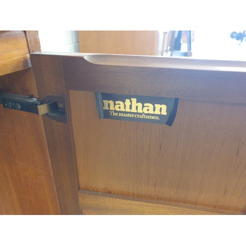 144 - Stunning Little Nathan 1970s 4 Drawer 2 Door Cabinet