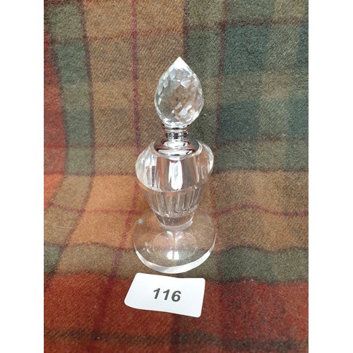 116 - Ladies Beautiful Art Deco Style Perfume Bottle With Stopper