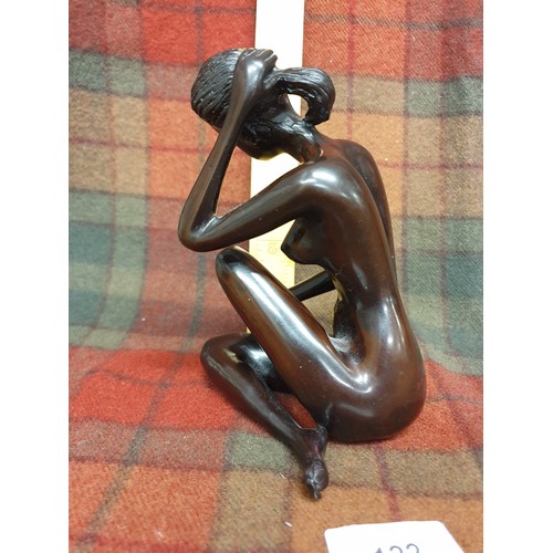 122 - Beautiful Bronzed Nude Lady Study