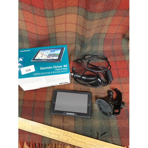 358 - Garmin 40 Sat Nav Boxed