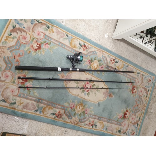 362 - New 3 Piece Spinning Rod And Reel With Line