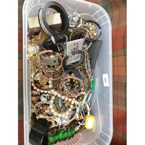 364 - Large Box Of Costume Jewellery