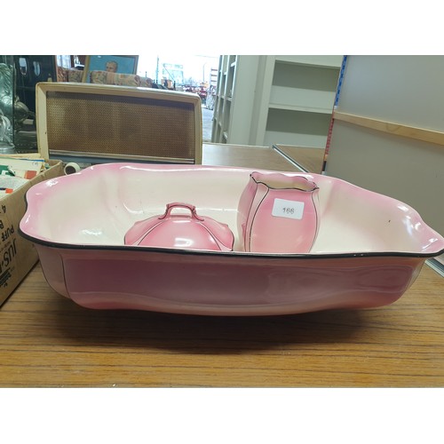 166 - Art Deco Grim wades Wash Bowl With Soap Dish And Toothbrush Holder.