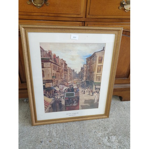 237 - Vintage Print After James Kay RSA Argyle Street Glasgow In Gilt Frame.