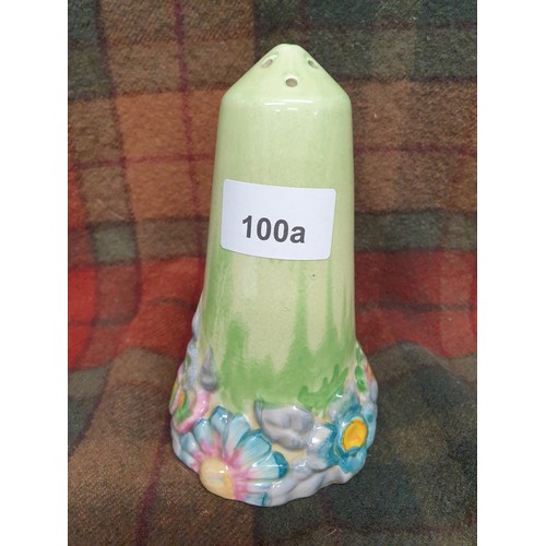 100a - Beautiful Clarice Cliff  Bizzare My Garden Sugar Sifter Stands 15cms Tall