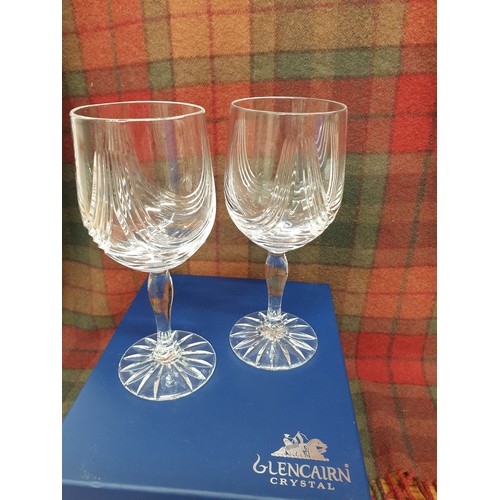 101 - Beautiful Glencairn Crystal Wine Glasses In Fitted Box