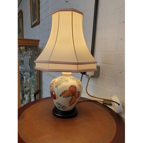 150 - Moorcroft Table Lamp Butterfly Pattern With Shade