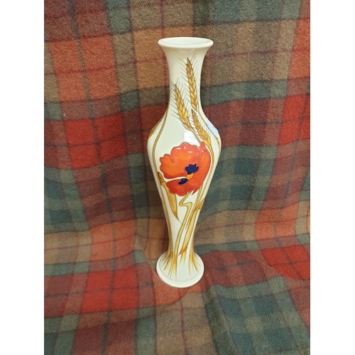 152 - Large Moorcroft Poppy Vase Stands 32cms High