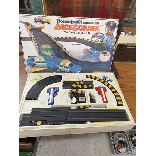 167 - Matchbox Powertrack Race And Chase Car Racing Scalextric Style Set With Original Box