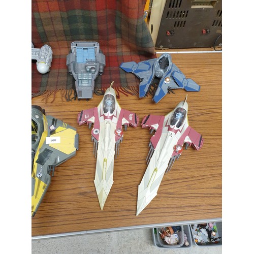 168 - 8 Assorted Star Wars Space Ships