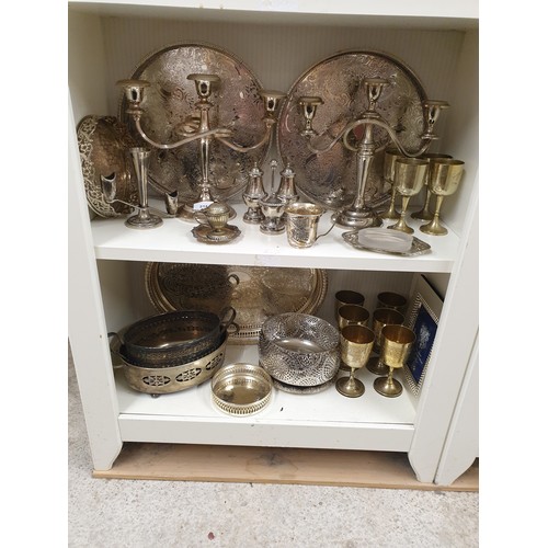 214 - 2 Shelves Of Plated Ware Ect