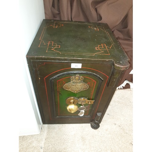 49 - Beautiful Victorian Safe Thomas Skidmore &Sons With Key