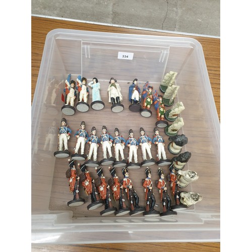 334 - Military Chess Set 1 Piece Missing