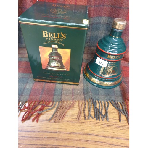 270 - Bells Scotch Whisky Decanter Christmas 1993 Full Sealed And Boxed