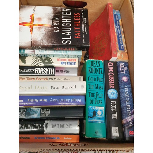 371 - 2 Boxes Books To Include Ian Rankine Clive Cussler Karen Slaughter And Stephen King ect