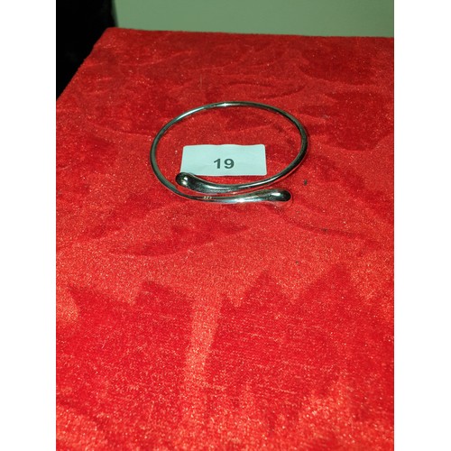 19 - Large Silver 925 Snake Style Bangle