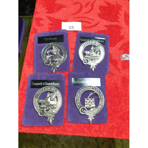 25 - 4 Scottish Clan Badges