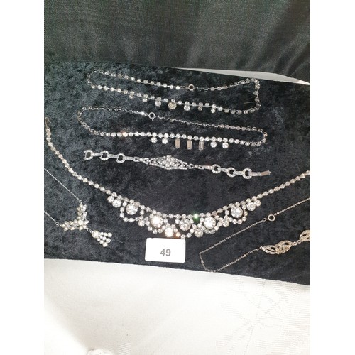 49 - Selection Of Diamonte Jewellery