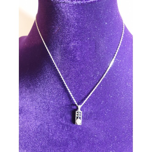 66 - Silver Rennie MacIntosh Style Pendant on Silver Chain.