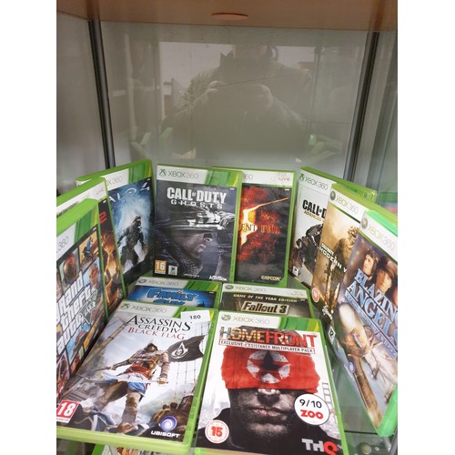 180 - Shelf Of X Box Games