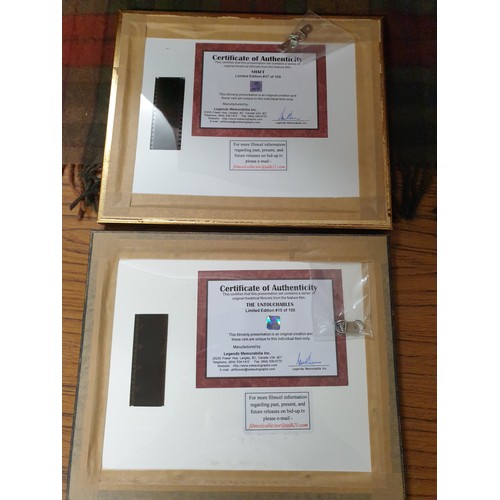 119 - 2 Original Limited Edition Film Cells Pictures With Certificates The Untouchables And Shaft