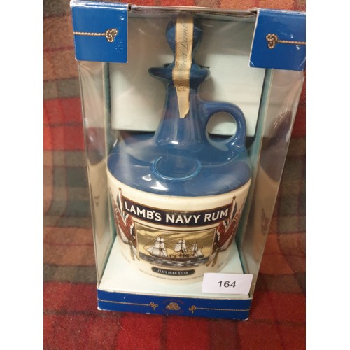 164 - Lambs Navy Rum Decanter  Full Sealed And Boxed