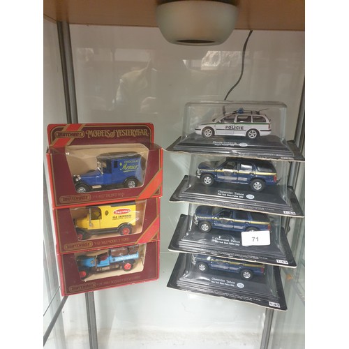 71 - Shelf Of Boxed Model Cars And Trucks