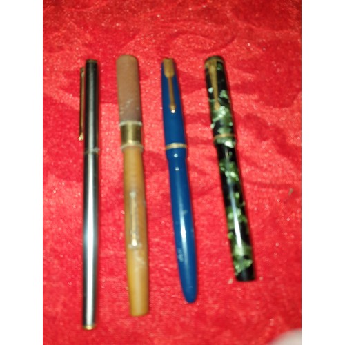 2 - 4 Assorted 14 ct Gold Nib Pens Dunhill Swan Parker And Conway Stewart