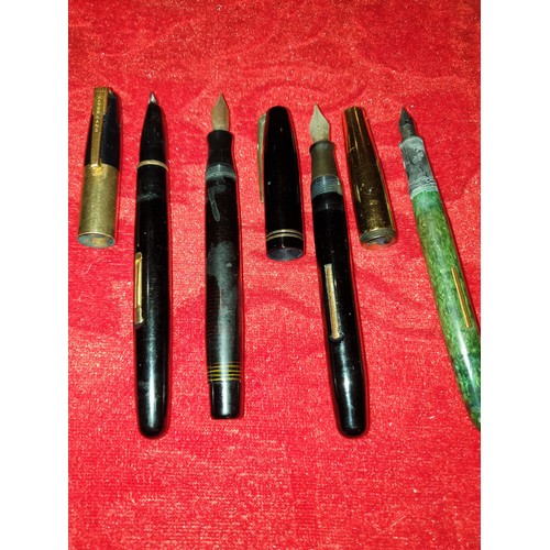 3 - 4 Nib Pens 2 14ct gold nibs Watermans Parker Watermans Nib Pen And Platignum Nib Pen